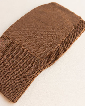Muts balaclava Eddy - chocolate - Hvid